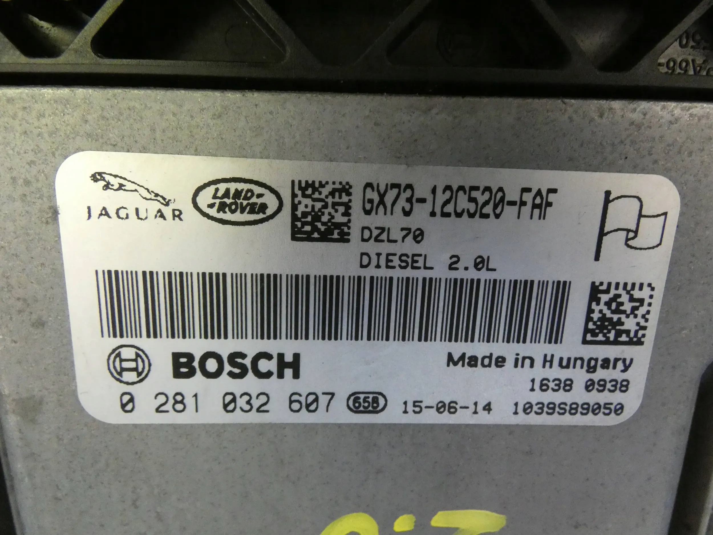 JAGUAR XF X260 XE X760 2.0 D 204 DTD computer control unit of the engine