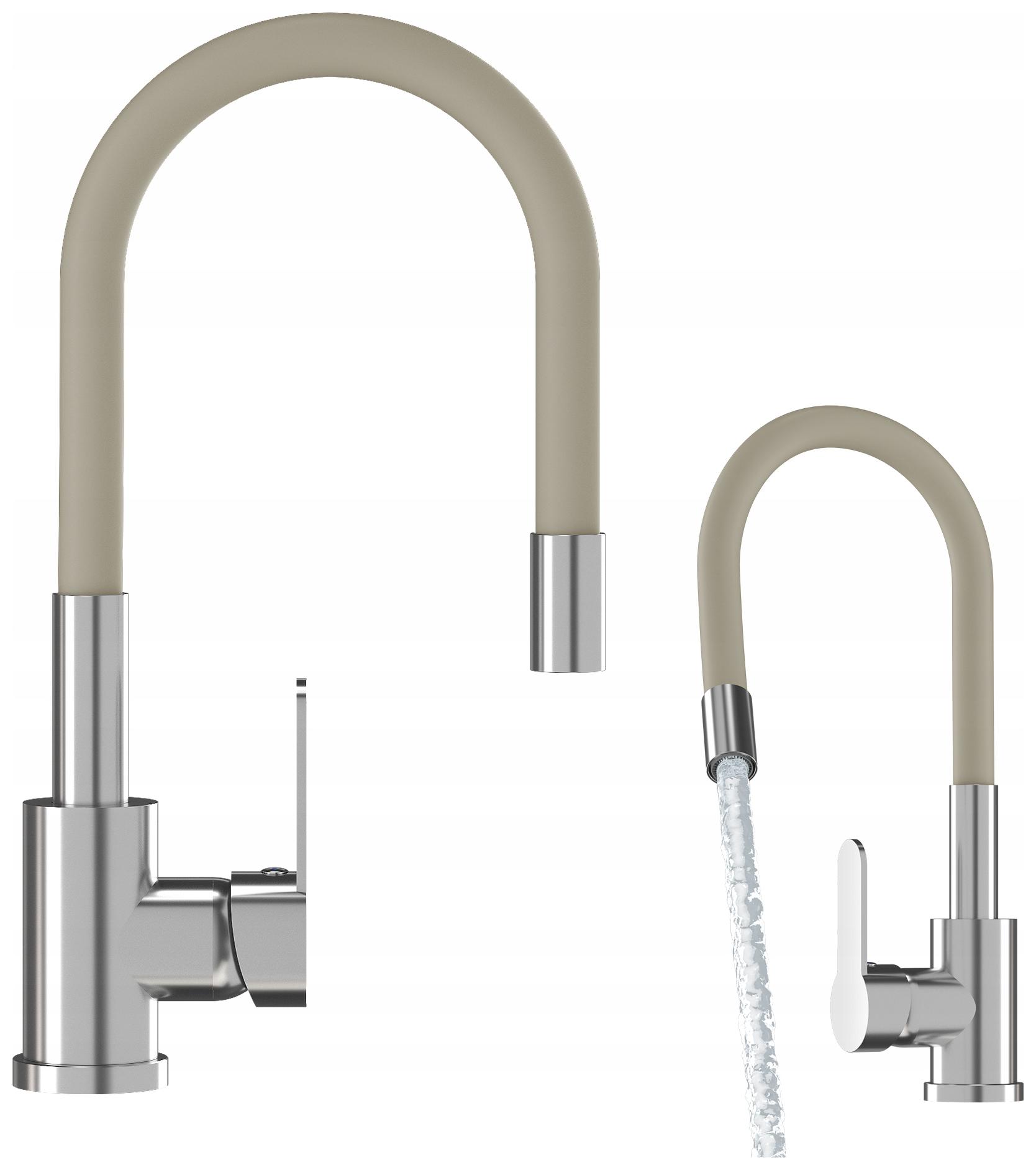 Kuchyňská Baterie Béžová S Flexibilním Výtokem, Dřezová Baterie Grado