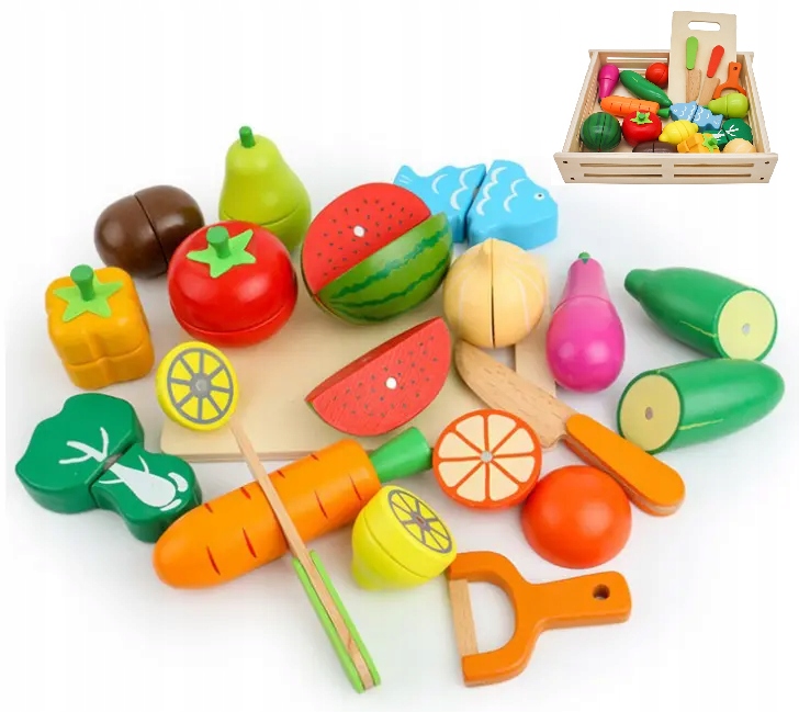 

Drewniane Owoce Warzywa Do Krojenia XXXL Na Magnes