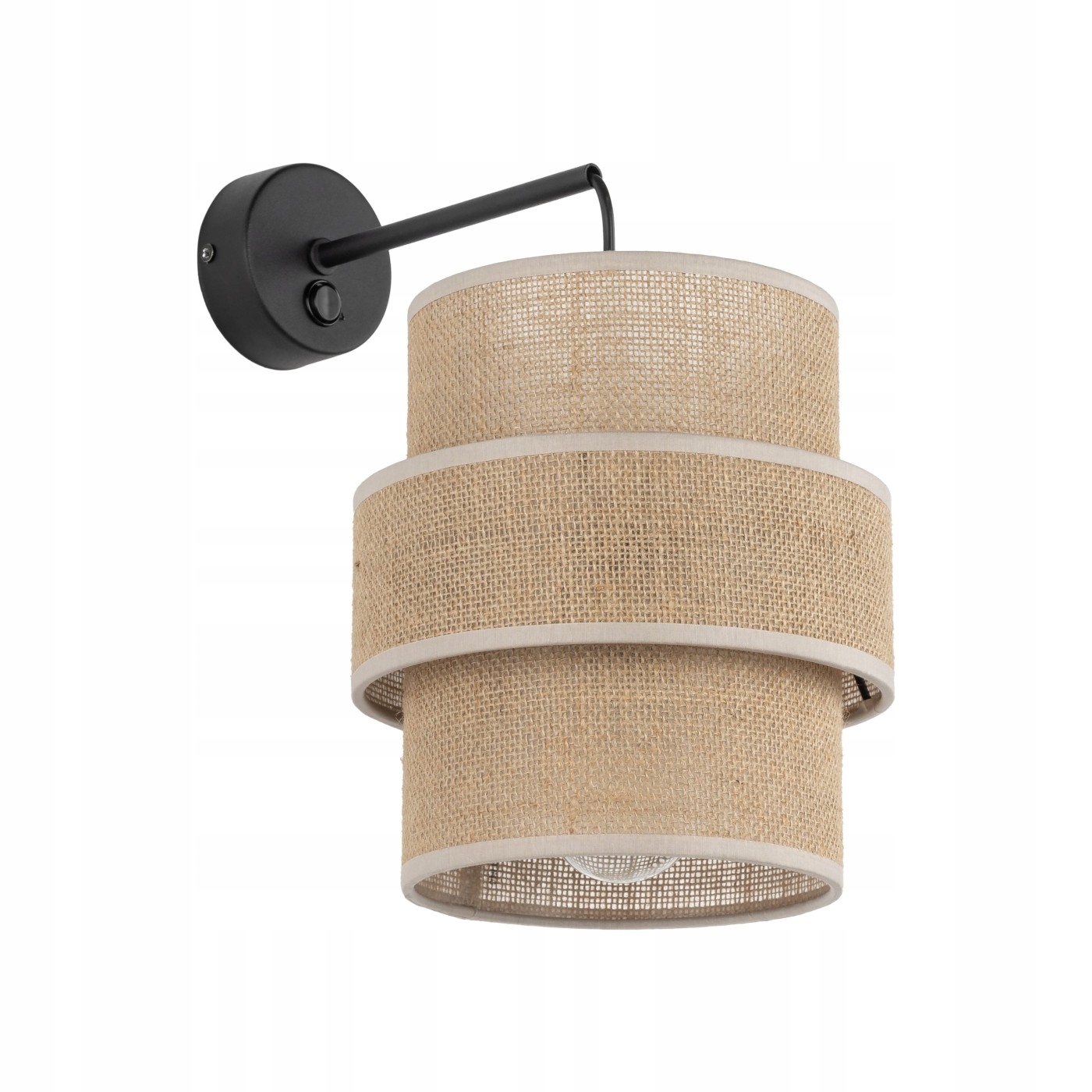Nástěnné svítidlo s jutovým stínidlem Calisto Tk Lighting 5400 E27 do ložnice