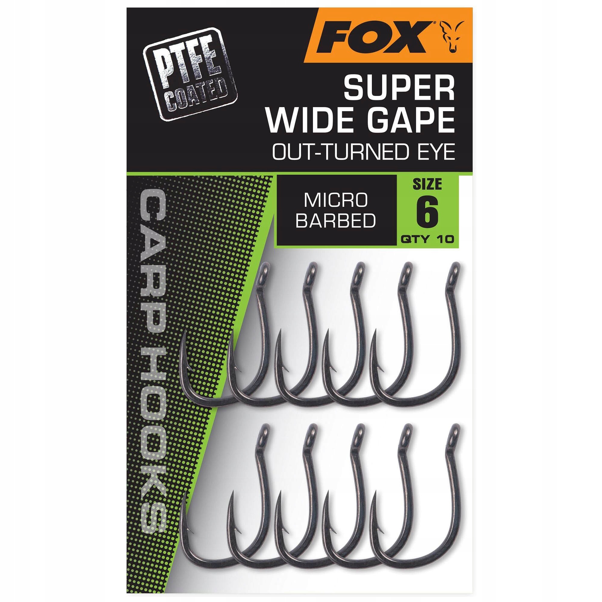 Haczyki Fox Wide Gape Outturned Micro Barbed 4