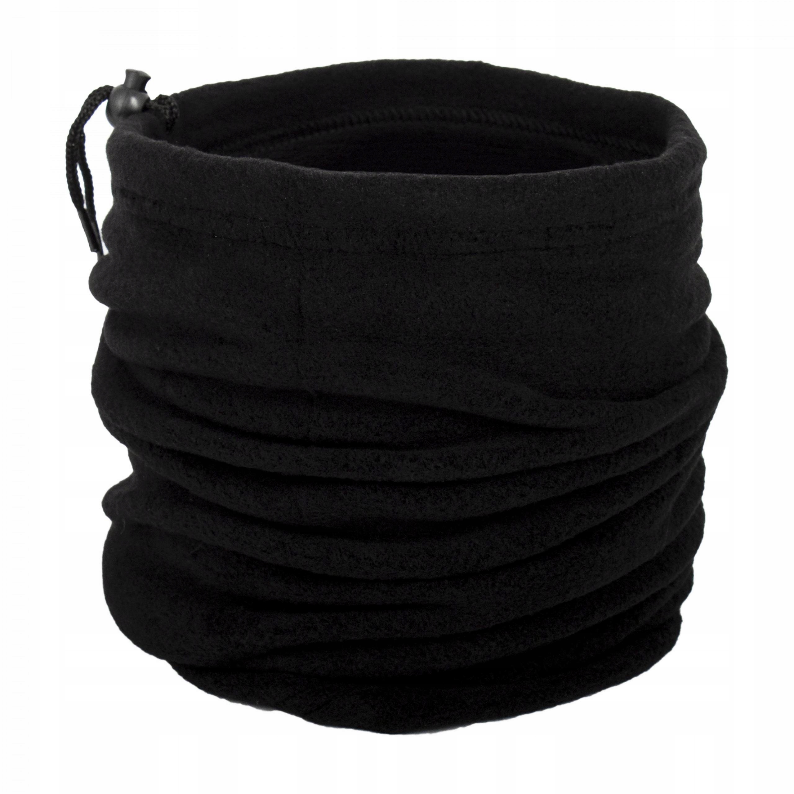 

W444AK Czarny zimowy komin polarowy