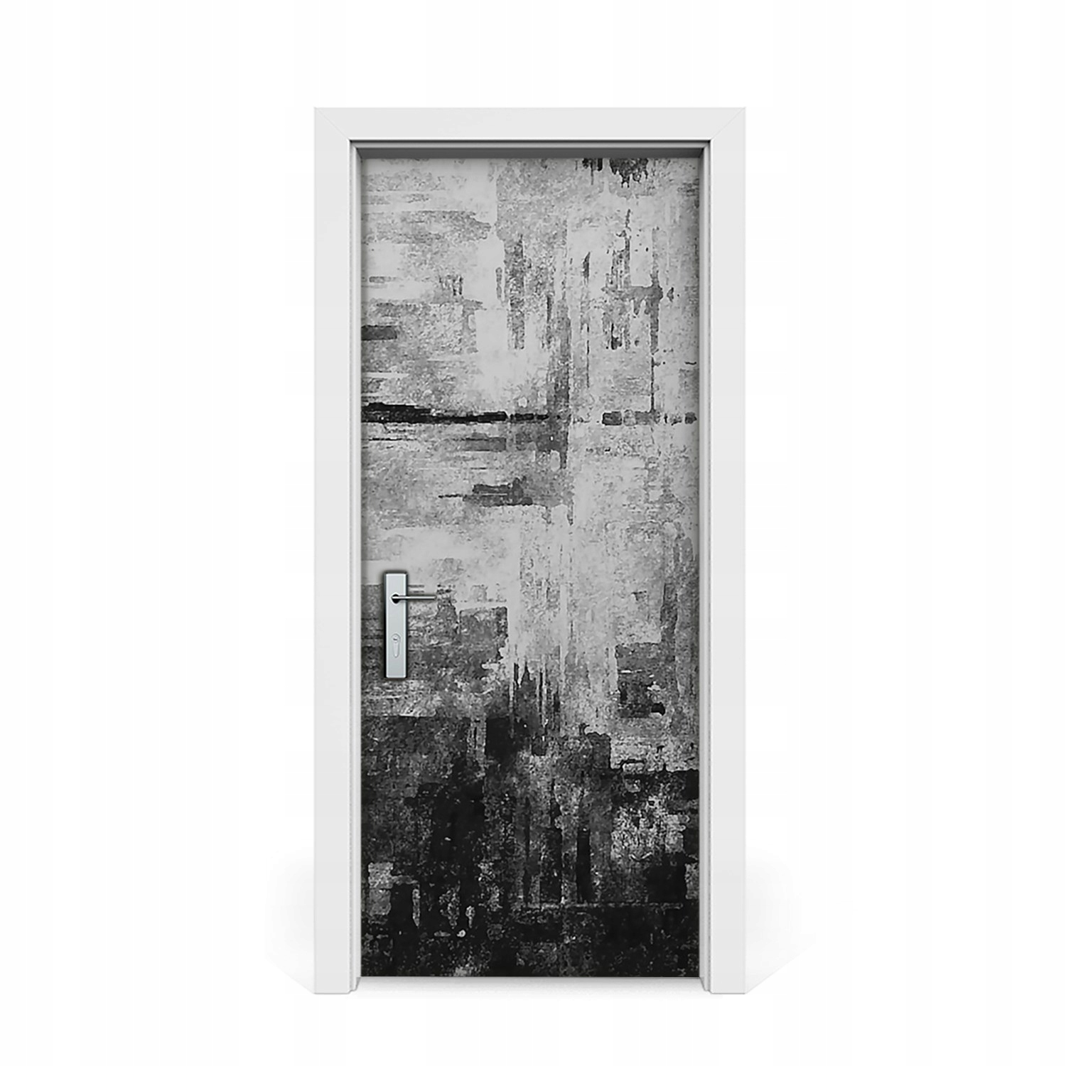 

Naklejka na drzwi Czarno-biała abstrakcja 85x205