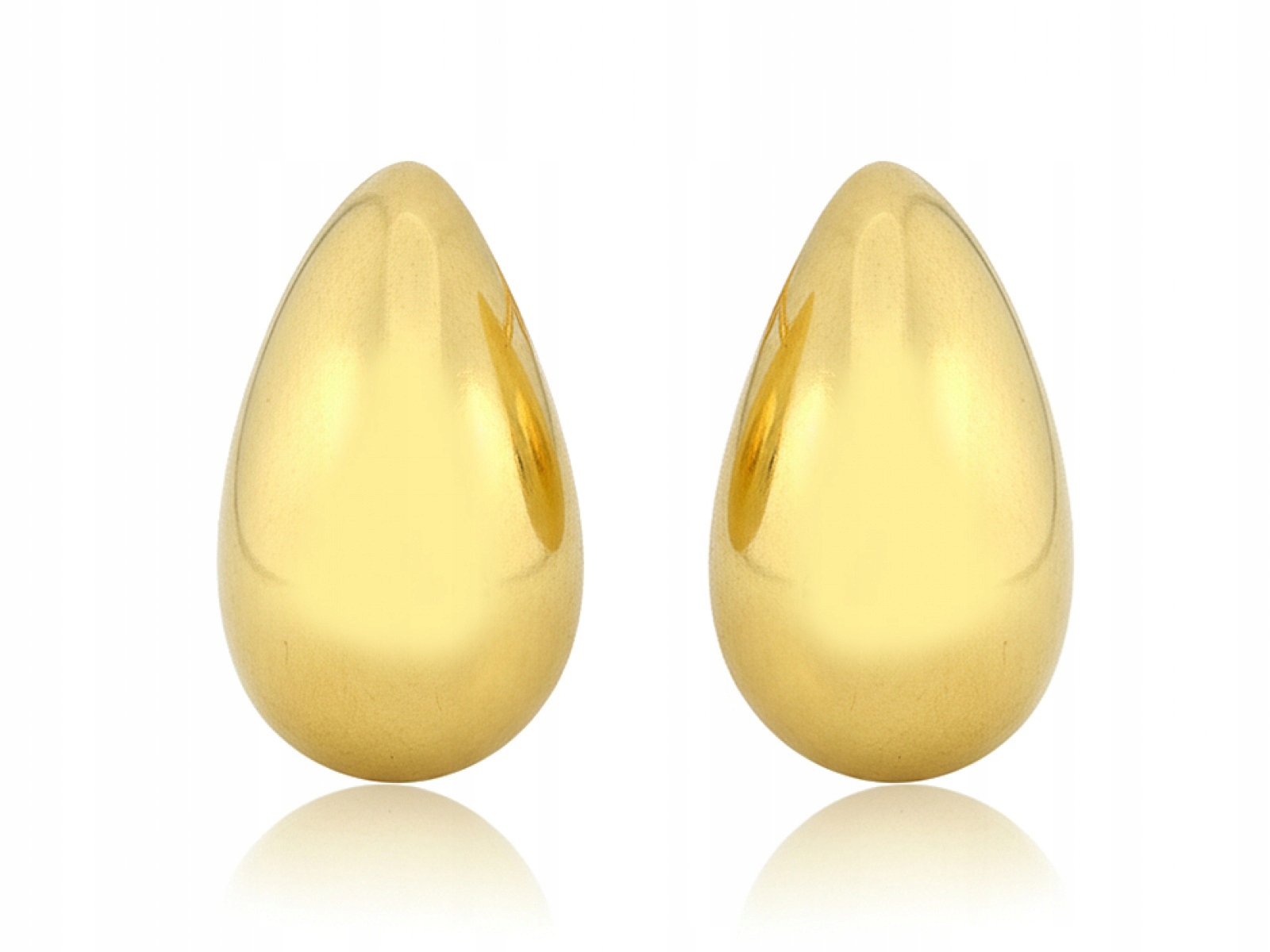 Pozlacené dámské stříbrné náušnice 925 nafukovací Kapky jako dárek pro ni