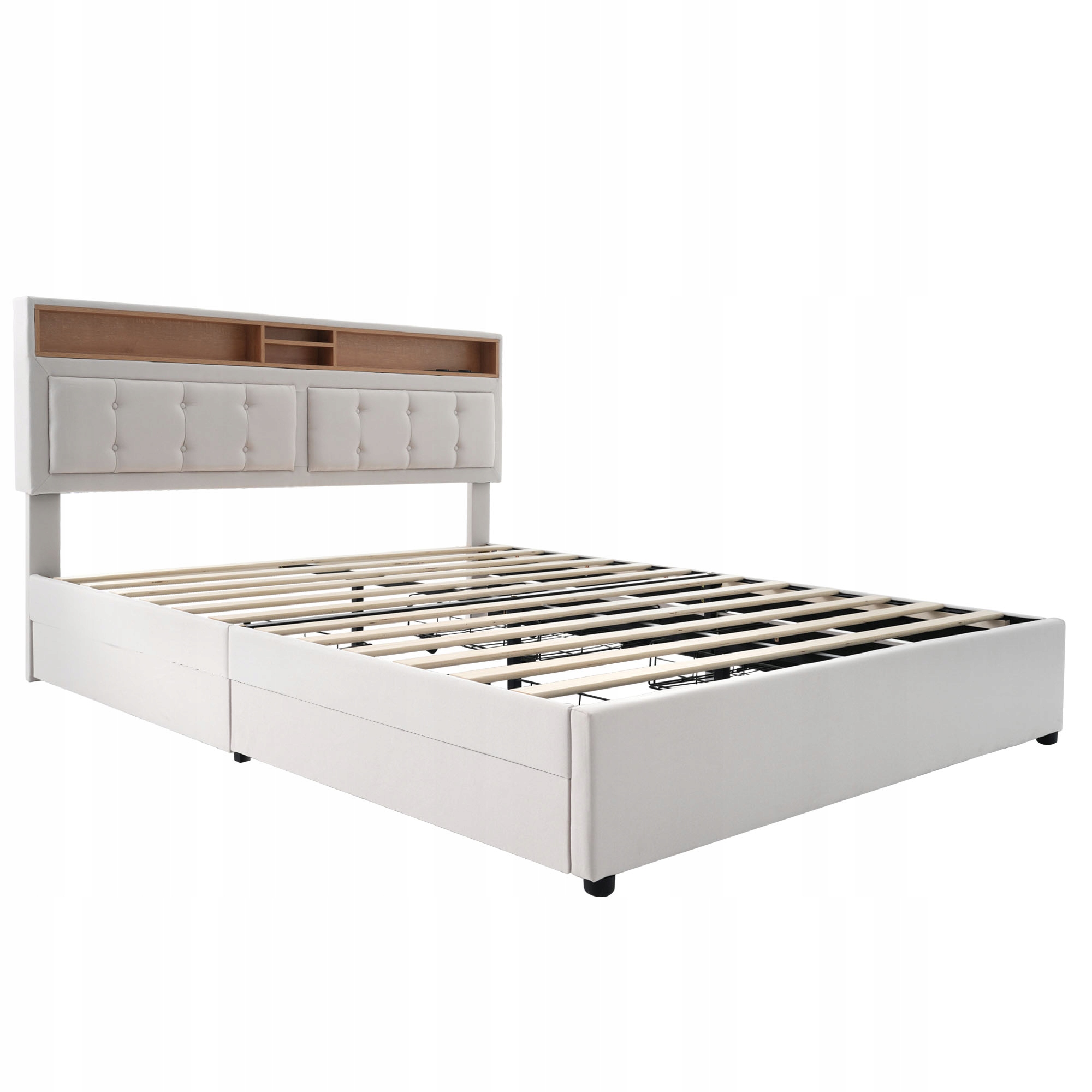 DOPPELPOLSTERBETT MIT 4 SCHUBLADEN UND USB-C-BUCHSE 140X200 CM MIT MATRATZE Szerokość mebla 140 cm