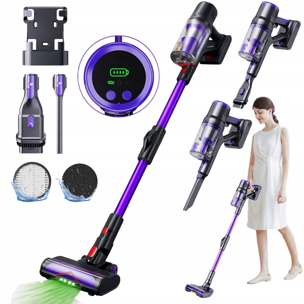 Odkurzacz Bezprzewodowy Pionowy Ręczny Led Domu 550W 55KPA Blossom DSV112A