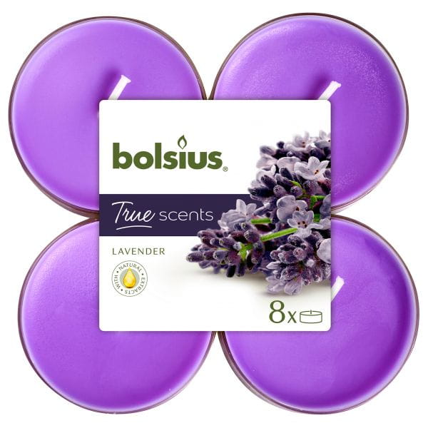 

Bolsius True Scents Świece zapachowe Lawenda 8szt