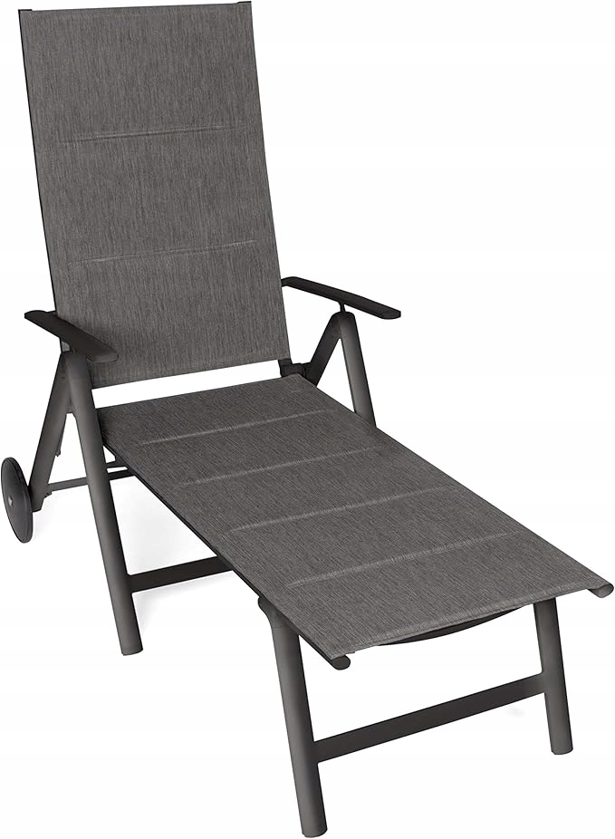 Ležadlo s dvoma kolieskami Vanage čierne VG-6927