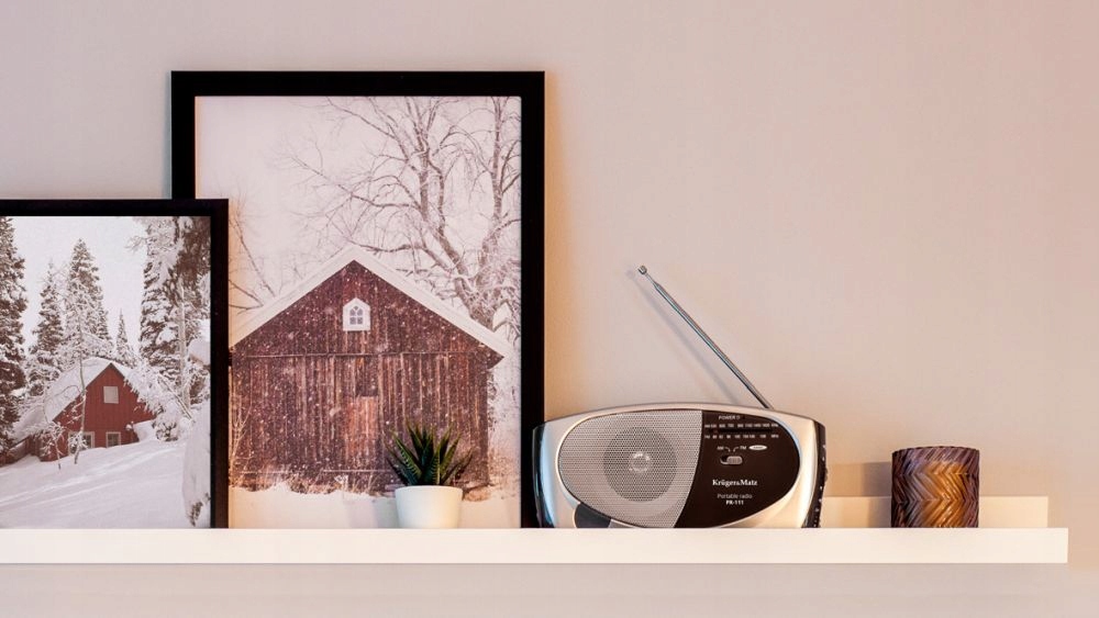 BEZPRZEWODOWE RADIO PRZENOŚNE KUCHENNE ANALOGOWE Zasilanie sieciowo-bateryjne