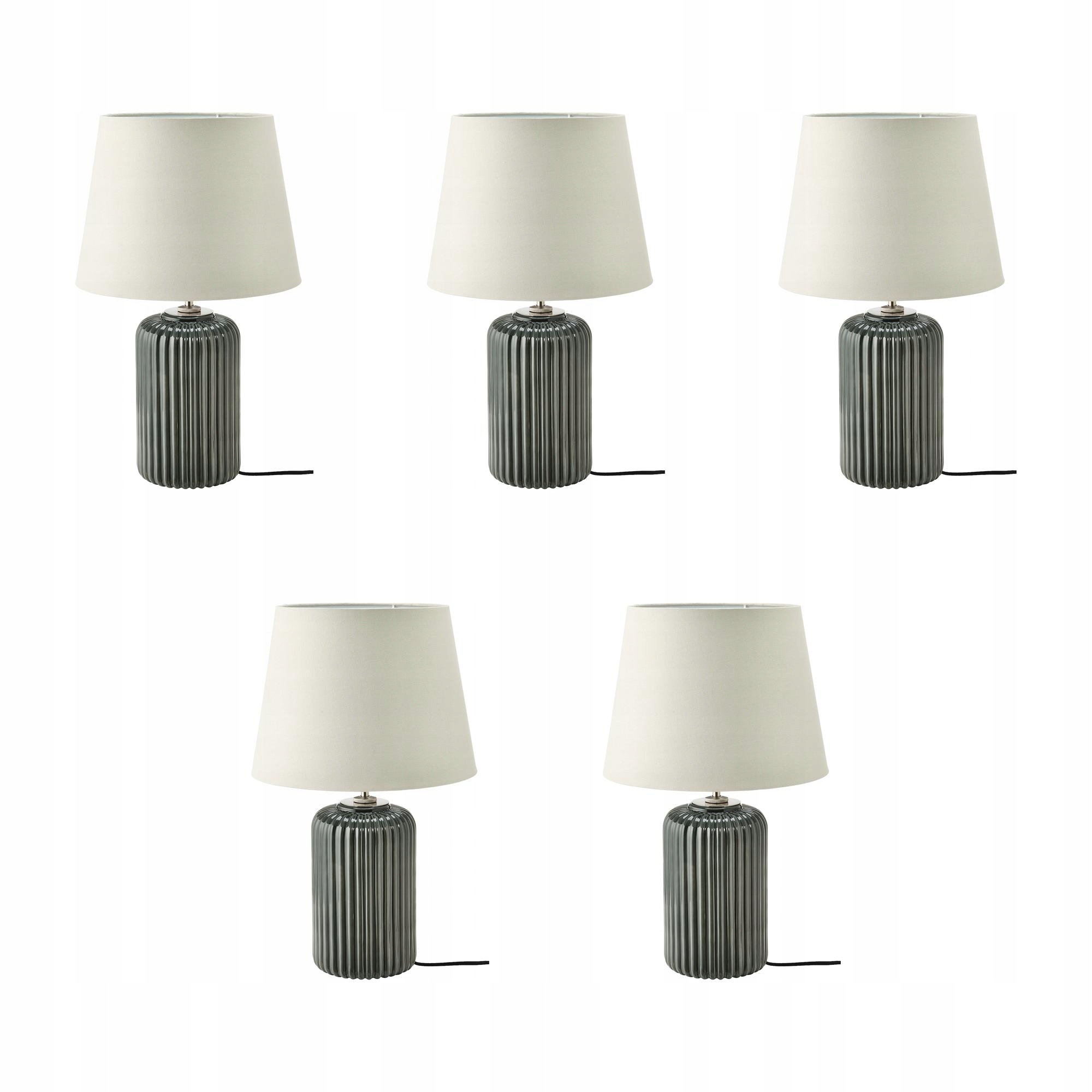 5 szt. Snobyar Lampa stołowa szaroturkusowy ceramika/szary 52 cm