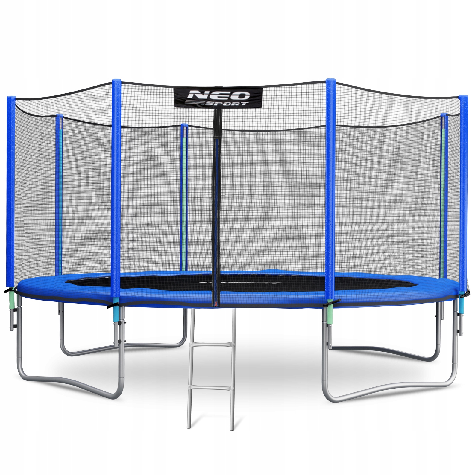 TRAMPOLINA OGRODOWA 374CM SIATKA DRABINKA NEOSPORT