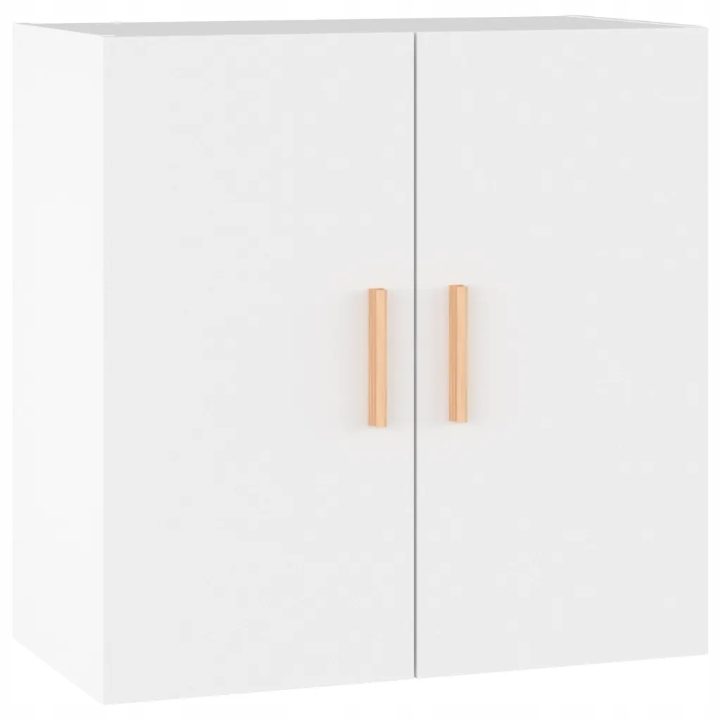 Bílá nástěnná skříňka 60 x 30 x 60 cm vyrobená z dřevěného materiálu