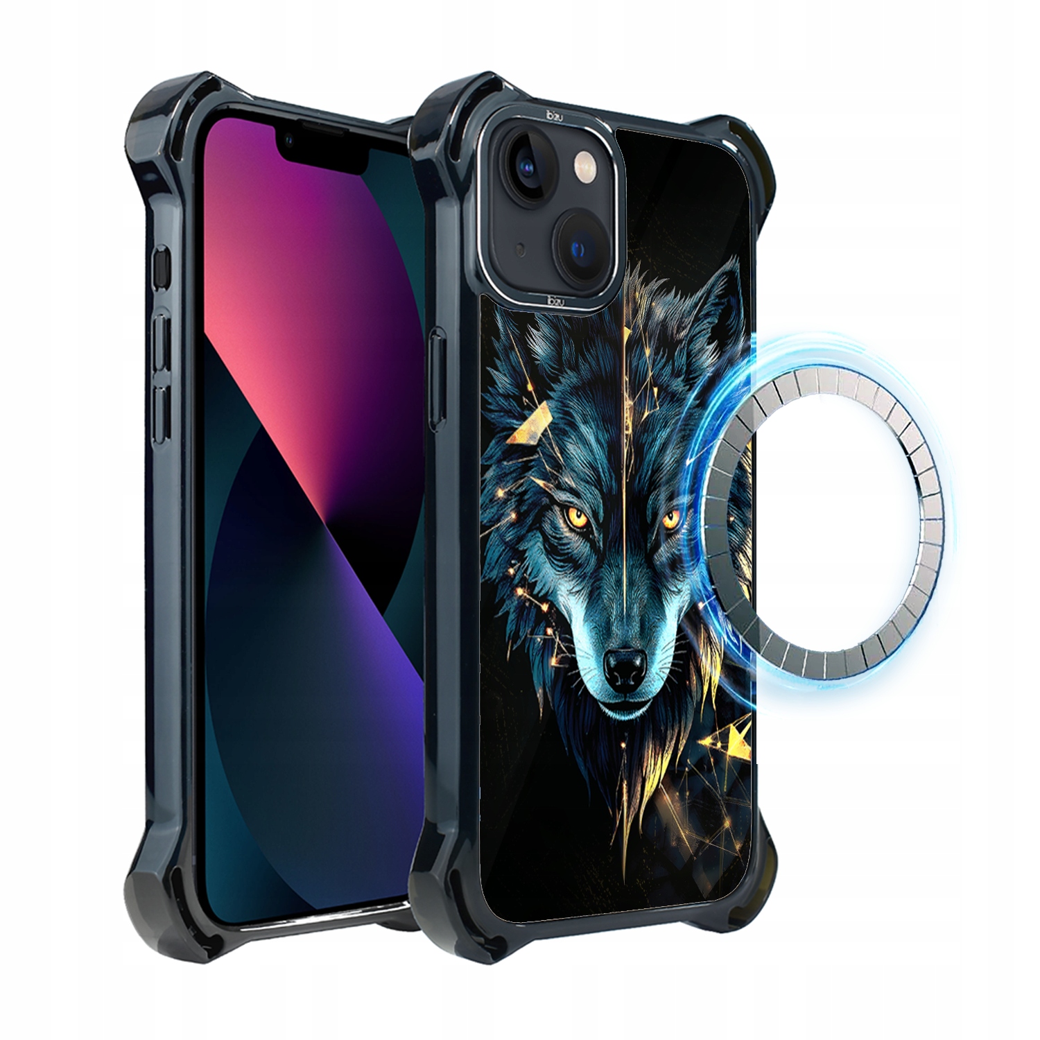 Pouzdro pro iPhone 13 Ibizu DropGuard Ultra s MagSafe, Vlk Síly
