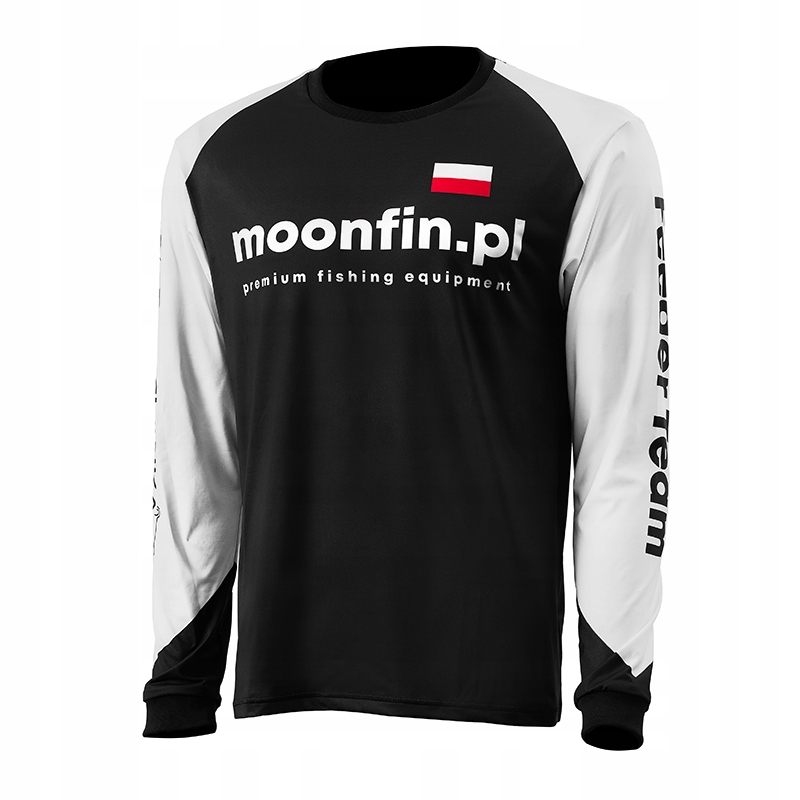 Koszulka Wędkarska T-Shirt Zawodnicza Z Logo Moonfin Długi Rękaw r. M