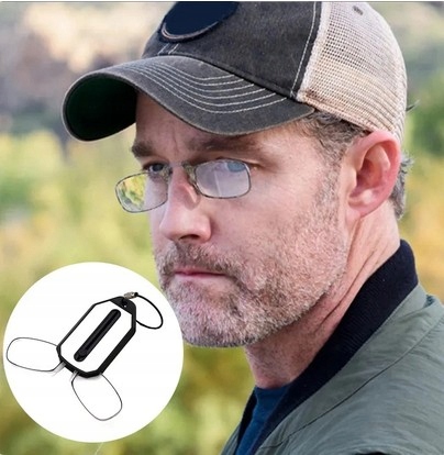 Składane Okulary do Czytania brelok Plusy +1