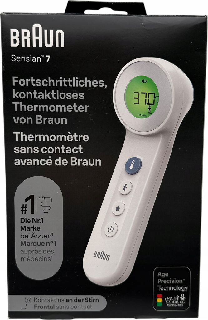 Termometr Bezdotykowy Elektroniczny Na Podczerwień Medyczny Braun BNT400