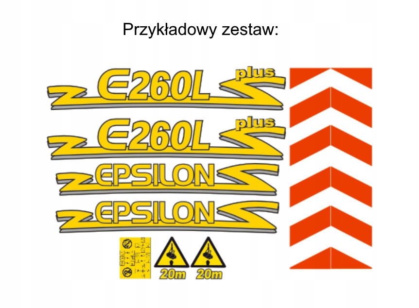 Samolepky s nálepkou na každý model Epsilon