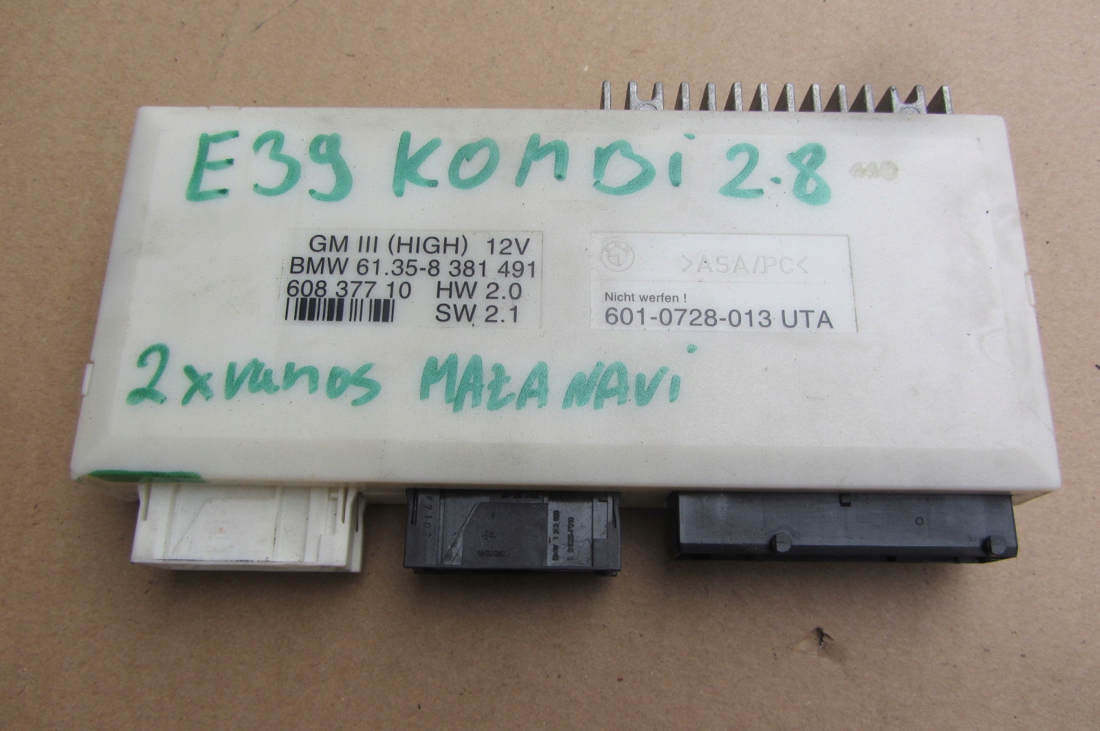 MODUŁ STEROWNIK ŚWIATEŁ KOMFORTU BMW E39 GM III