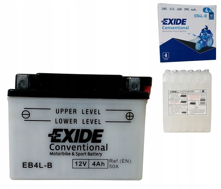 

Akumulator Exide EB4L-B/YB4L-B 12V 4AH 50A