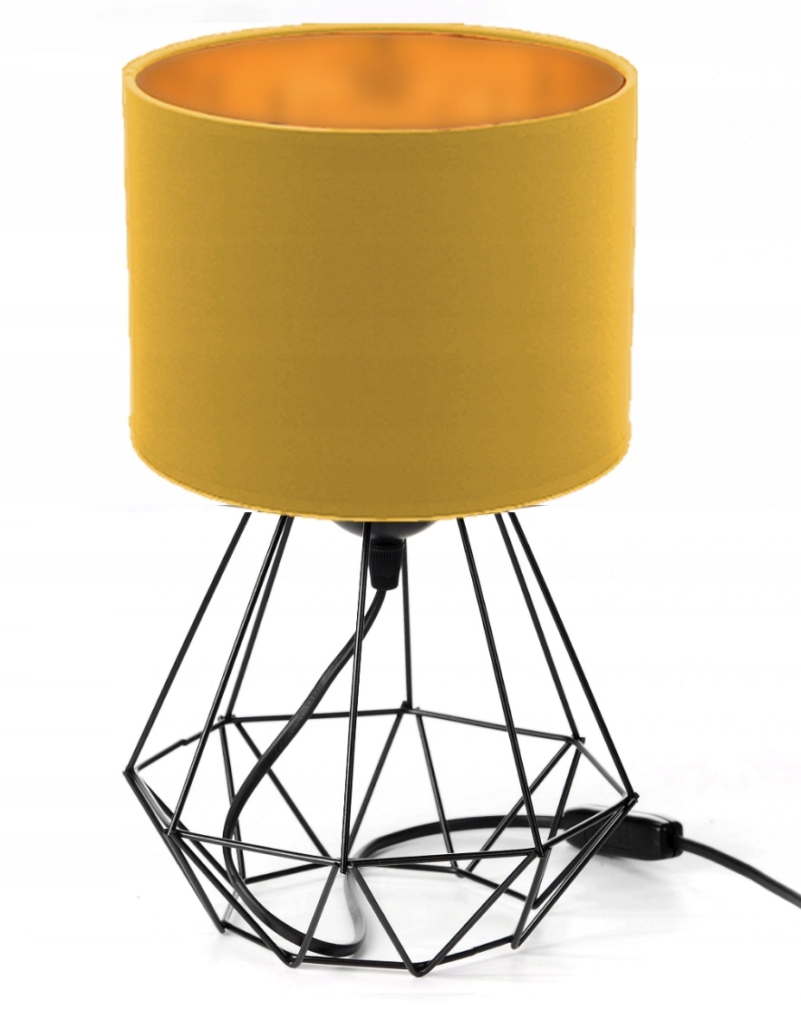 

Lampka Nocna Biurkowa Druciana Abażur Mirror Loft