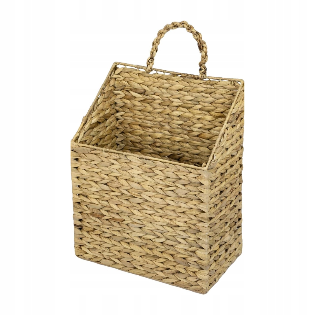 Pletený Závěsný Koš Z Vodního Hyacintu Koš Na Noviny Přírodní