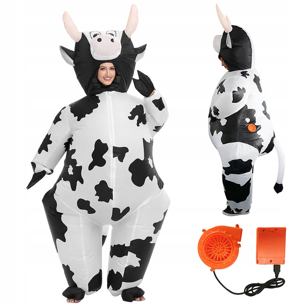 Nafukovací kostým krávy na Halloween Cosplay Cow párty pro dospělé
