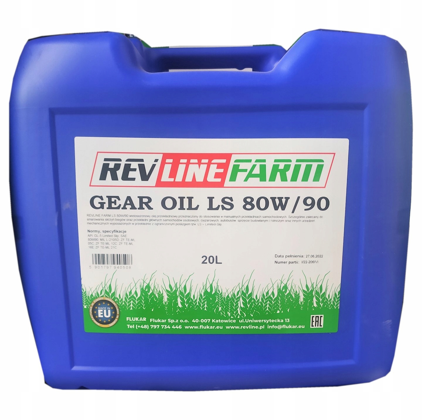 REVLINE FARM GEAR OIL LS 80W90 20L.