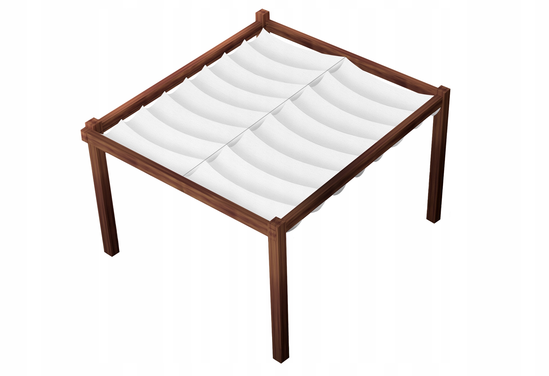 Sluneční Plachta Vodotěsná Rozkládací Rolovací Střecha Bílá 2,5x4