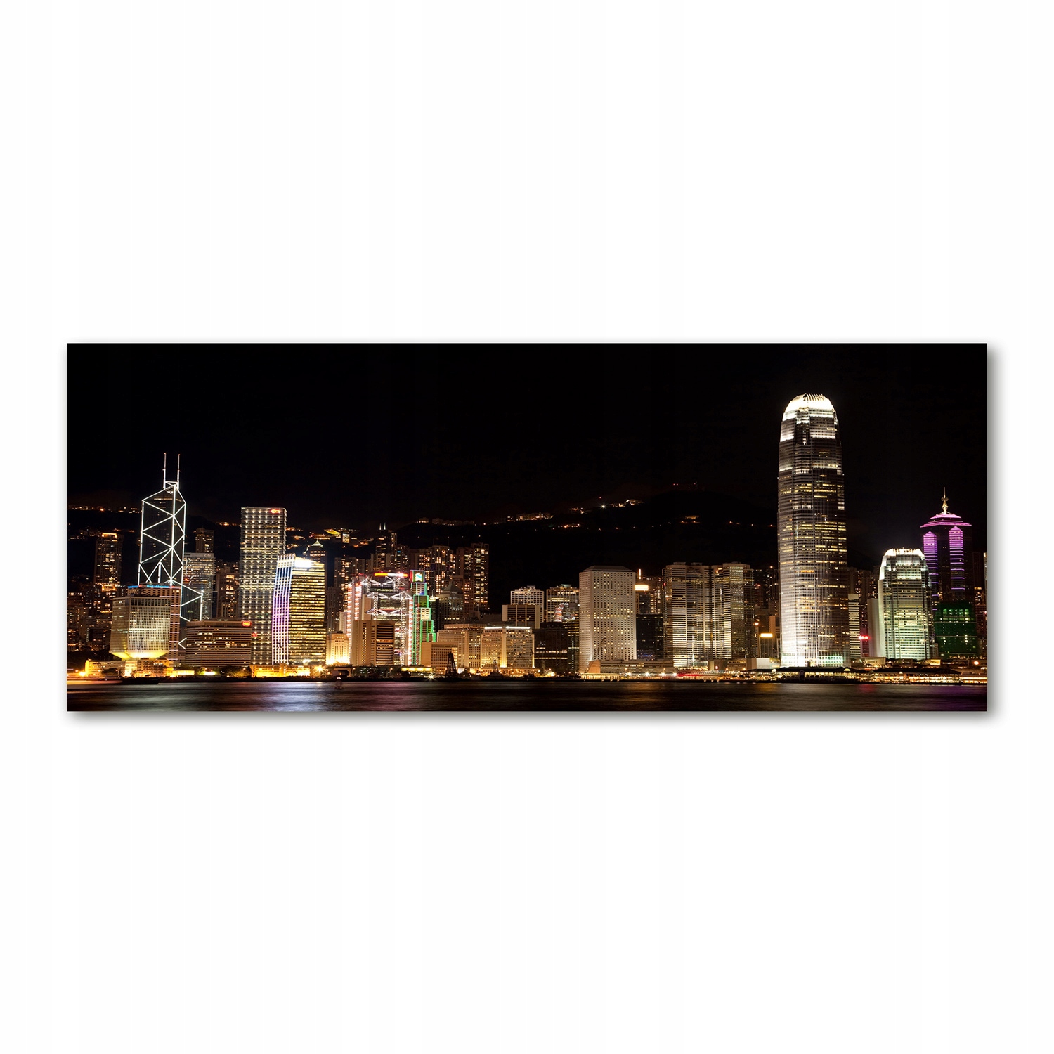 

Foto obraz akryl zdjęcie Hongkong nocą 125x50 cm