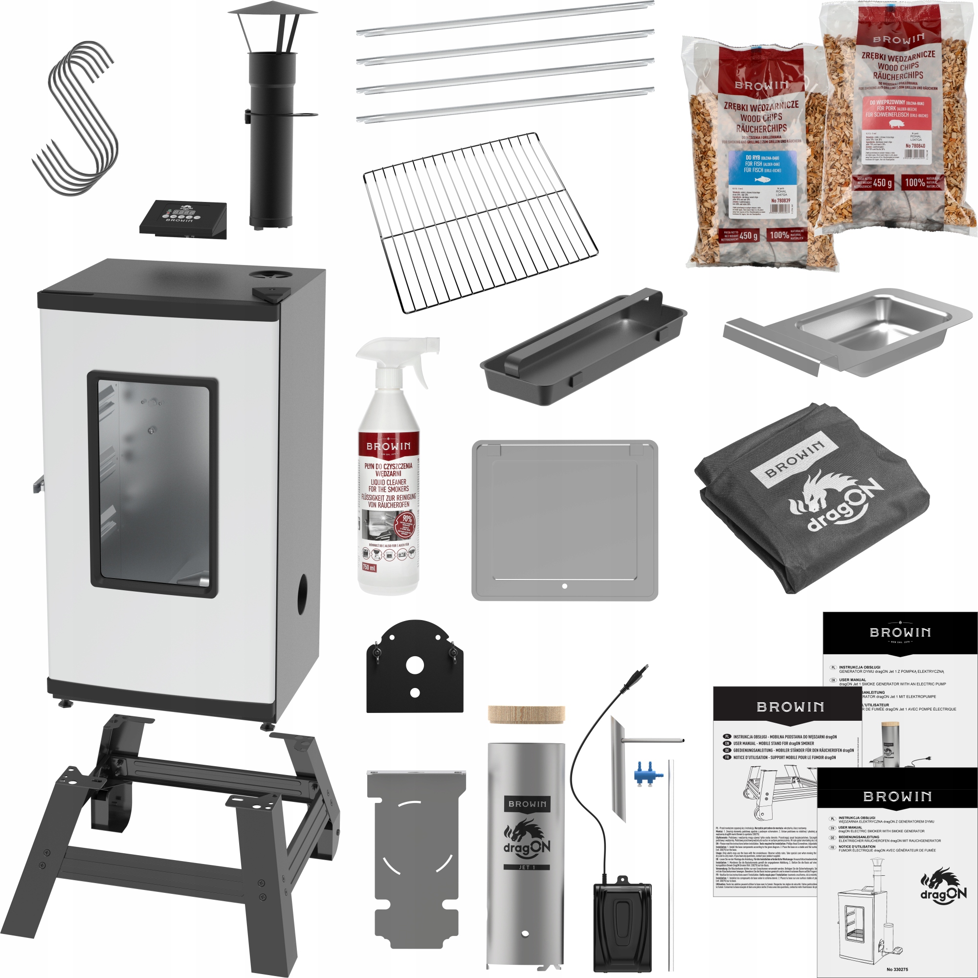 Wędzarnia Elektryczna Automatyczna Cyfrowa z podestem mobilnym i płynem