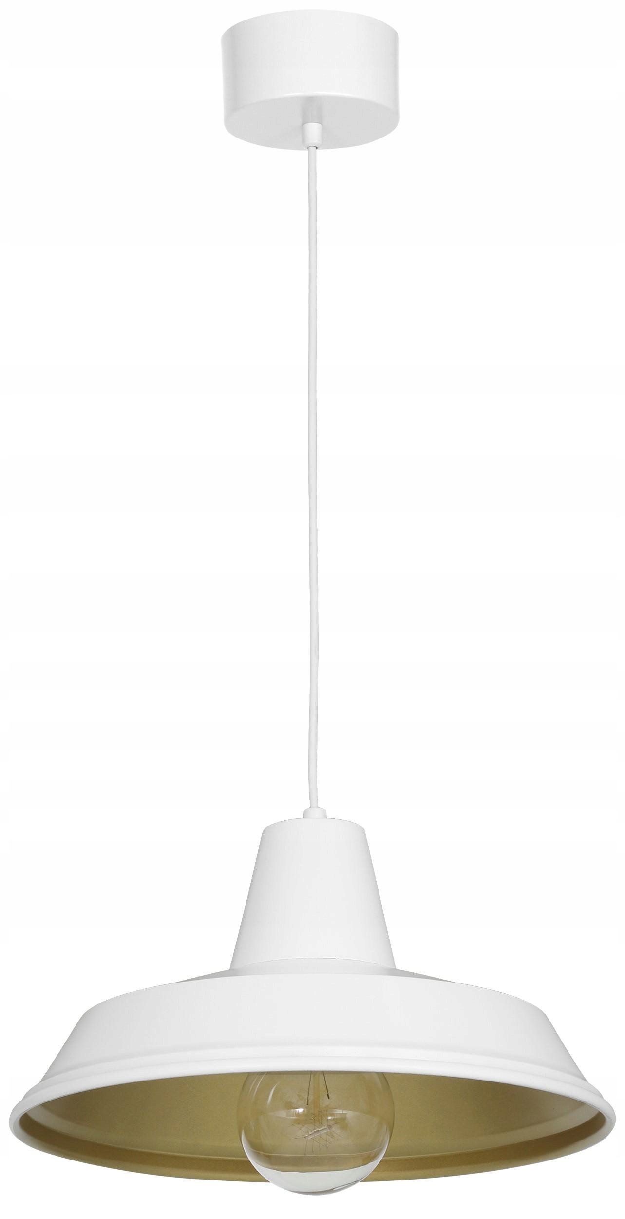Závěsná lampa Class Bílá Zlatá Kovová elegance v moderním stylu