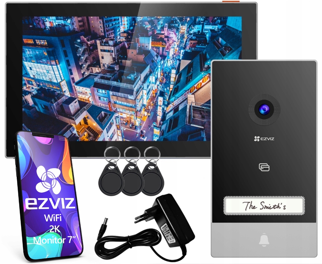 Videovrátnik WiFi HP7 Ezviz 2-žilový Brána Čítačka kariet/kľúčov