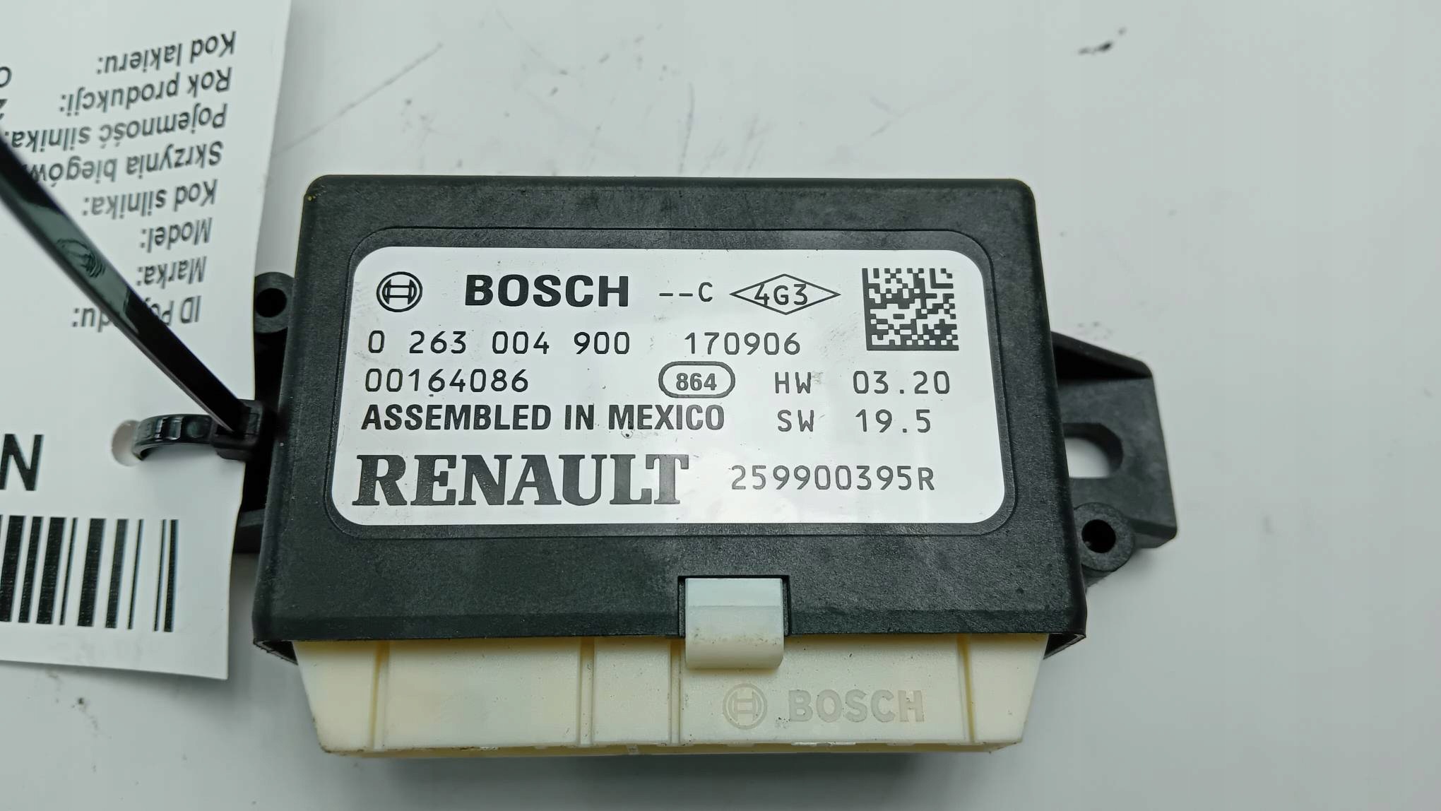 modulo parcheggio PDC 259900395R RENAULT KADJAR