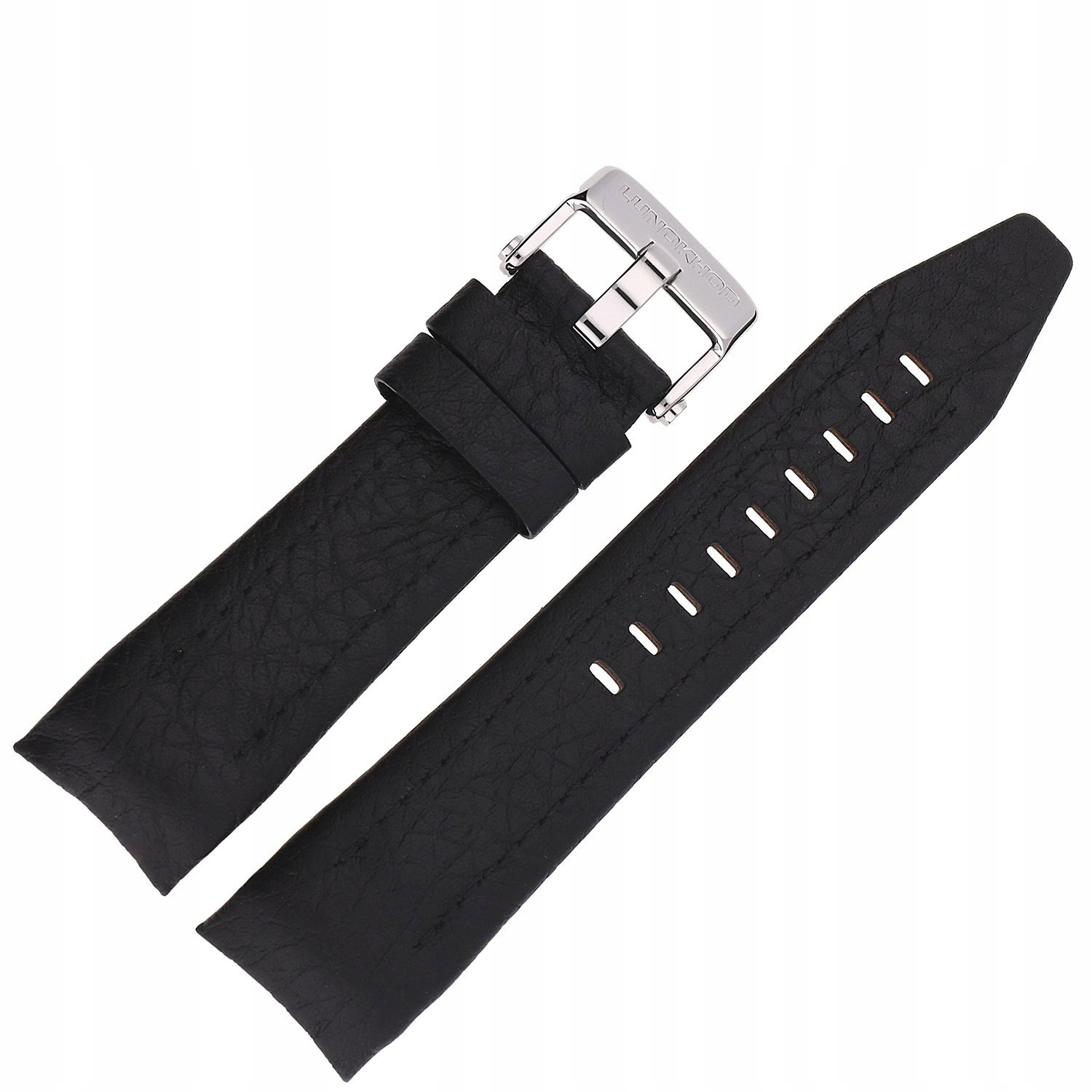Pásek Lunokhod kůže (5210) černý s černým lesklým povrchem
