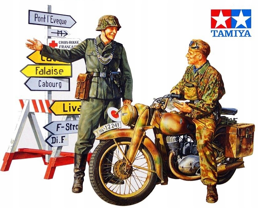

1/35 German Motorcycle Orderly Set Tamiya 35241