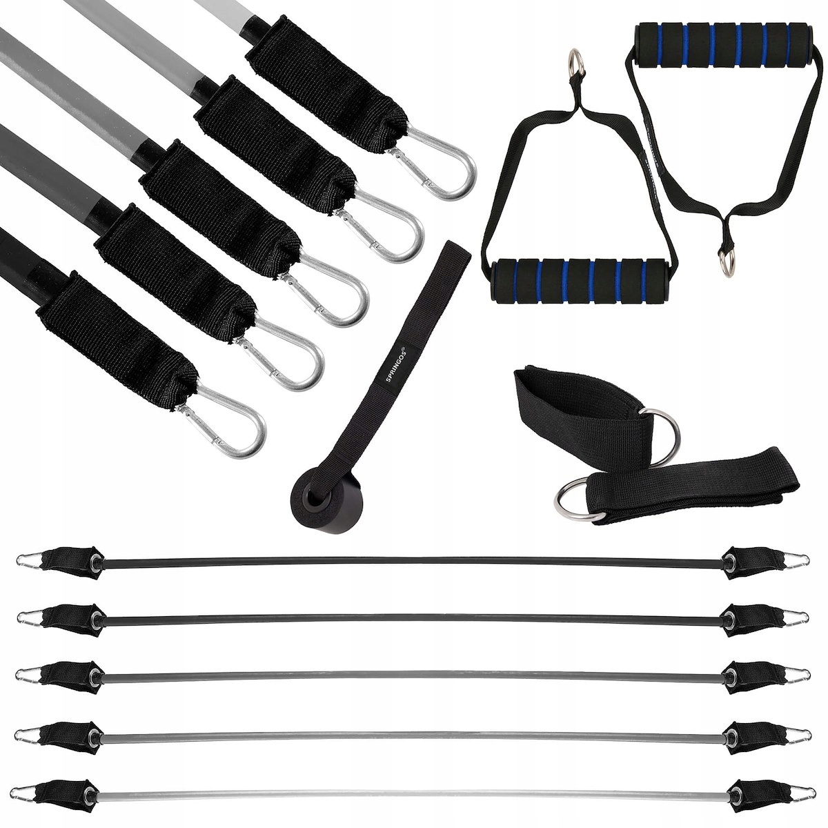 

Ekspander Zestaw 5 Gum Oporowych+uchwyty Fitness