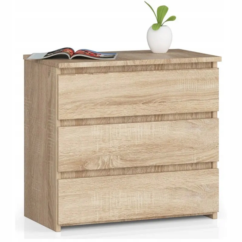 

Stolik nocny dziecięcy 3 szuflady sonoma beż 60 cm