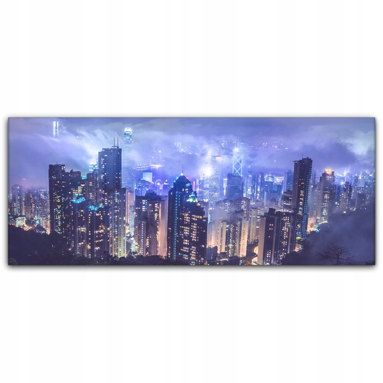

Obraz na płótnie do salonu 125x50 Hong Kong Miasto