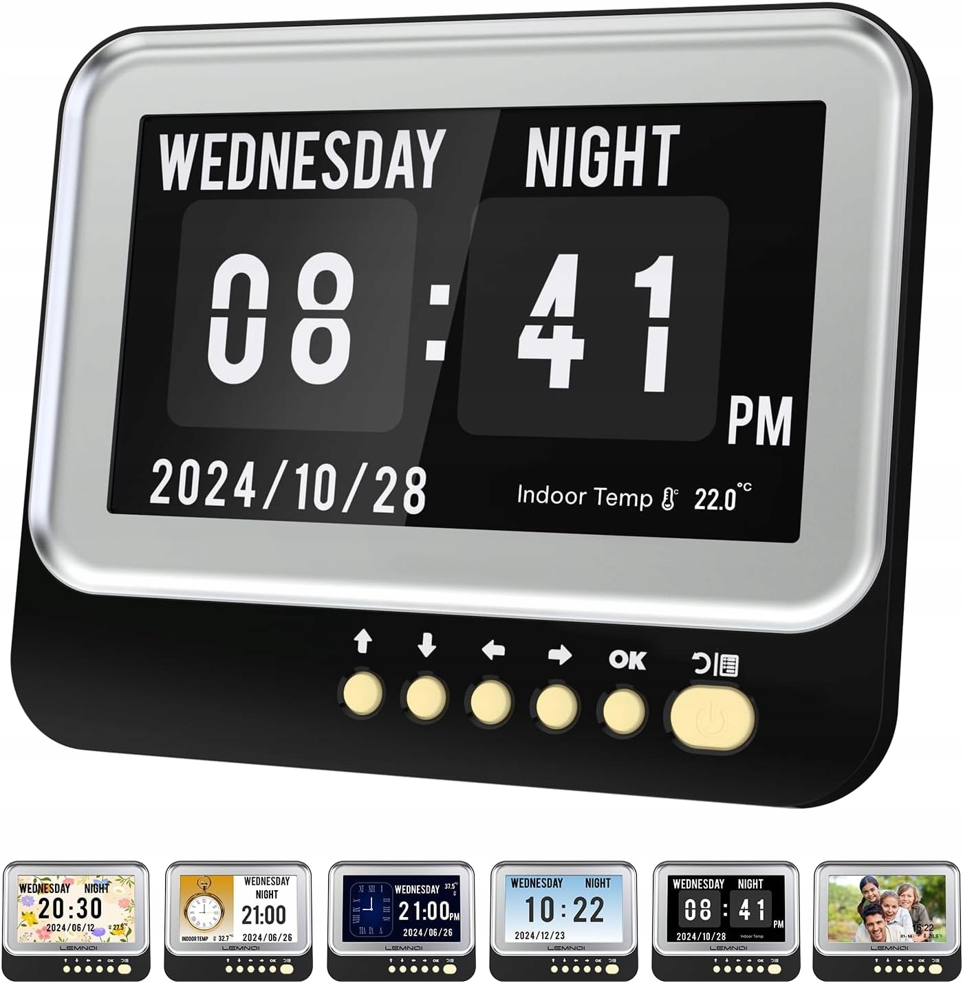 Digitální hodiny Fotorámeček 7'' palcový 1024x600 rámeček na Led fotografie na stůl