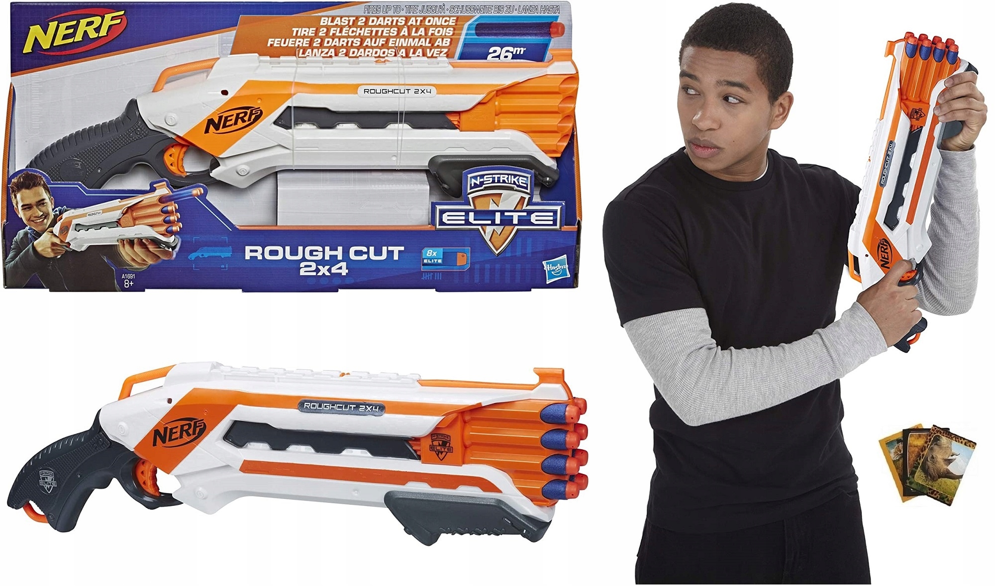 

Wyrzutnia Nerf Elite Shotgun Rough Cut 2X4 A1691