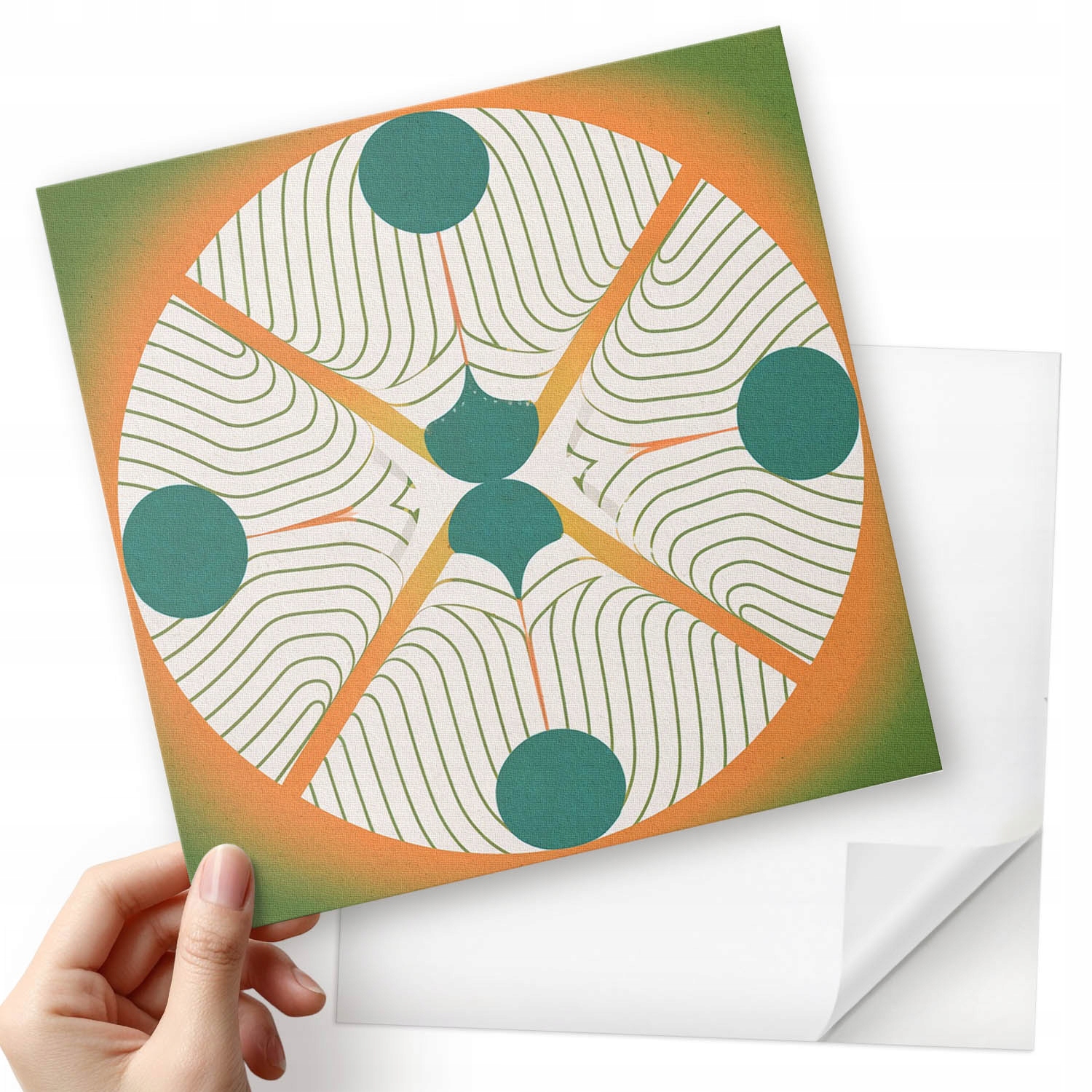 Sada vinylových dlaždic kulatý vzor v abstraktním stylu 20x20x20 cm