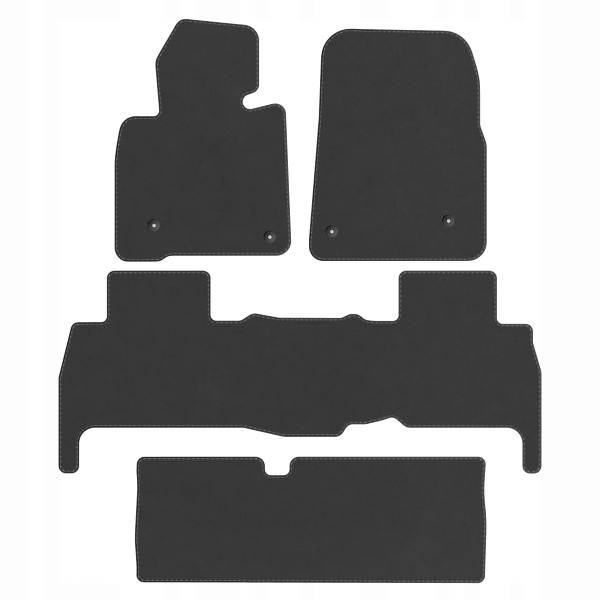 Toyota Land Cruiser J200 2008 2021 7-os. velurové koberce Grafit Alps