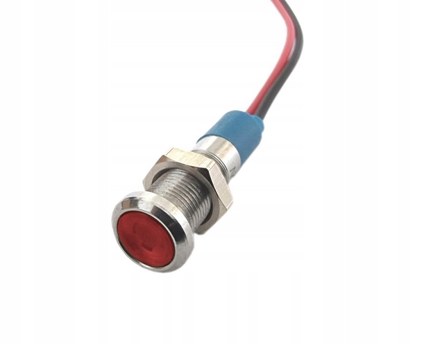 

Kontrolka Led 8mm 12V metalowa czerwona