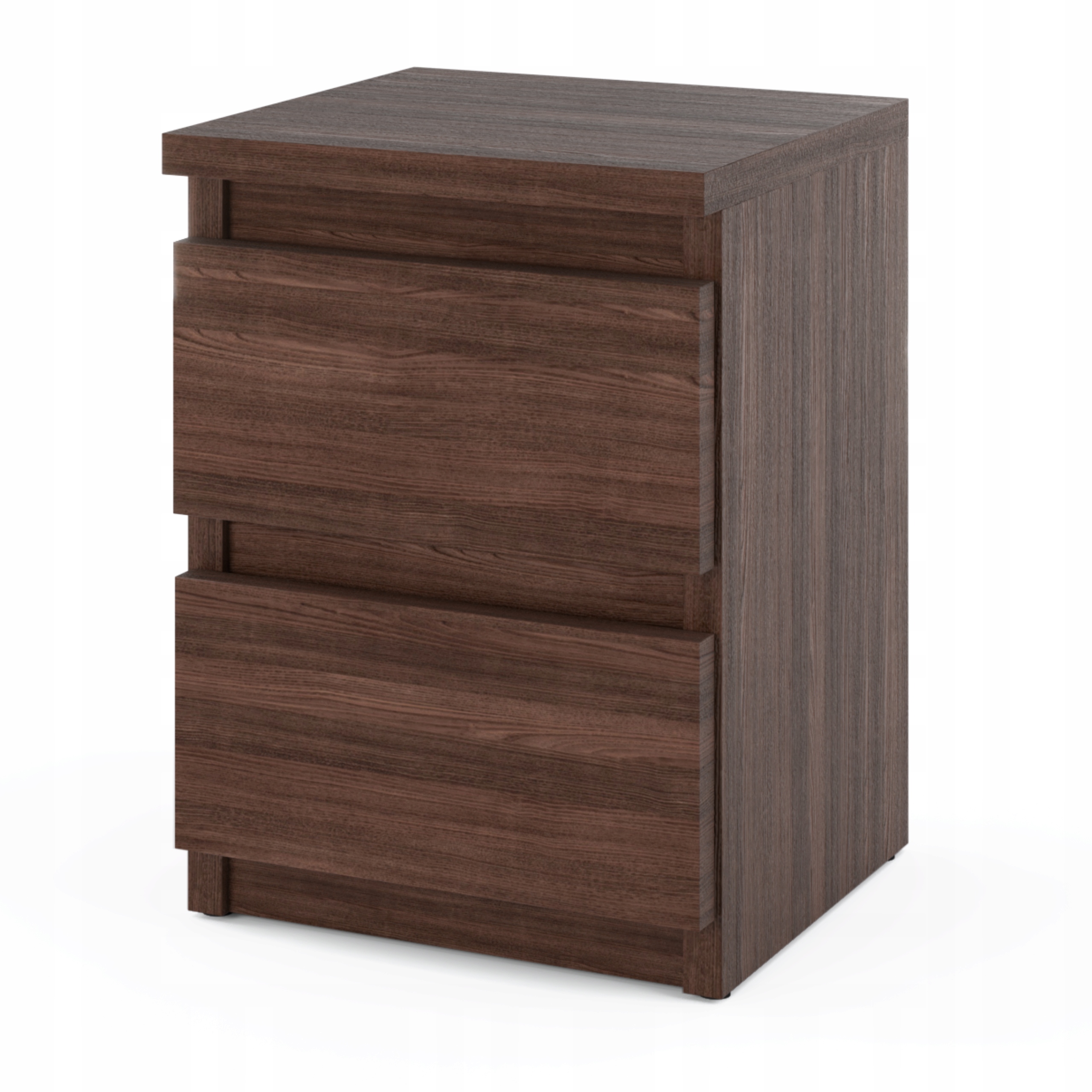 Noční Stolek Dub Wenge 30 CM 2 Zásuvky Noční Stolek Nakastlik Do Ložnice