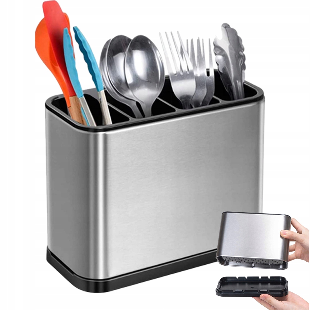 Levně Nádoba Odkapávač Organizér Na Příbory A Nože Sušička S Odtokem