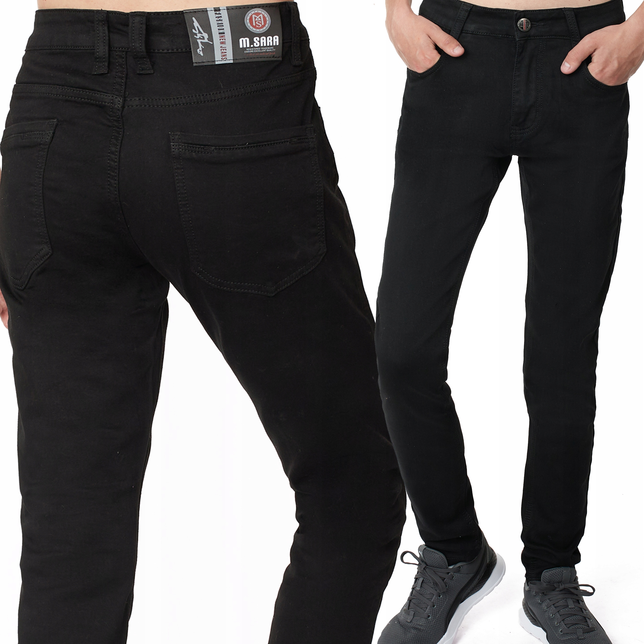 Spodnie Męskie czarne, M.sara ,roz.32