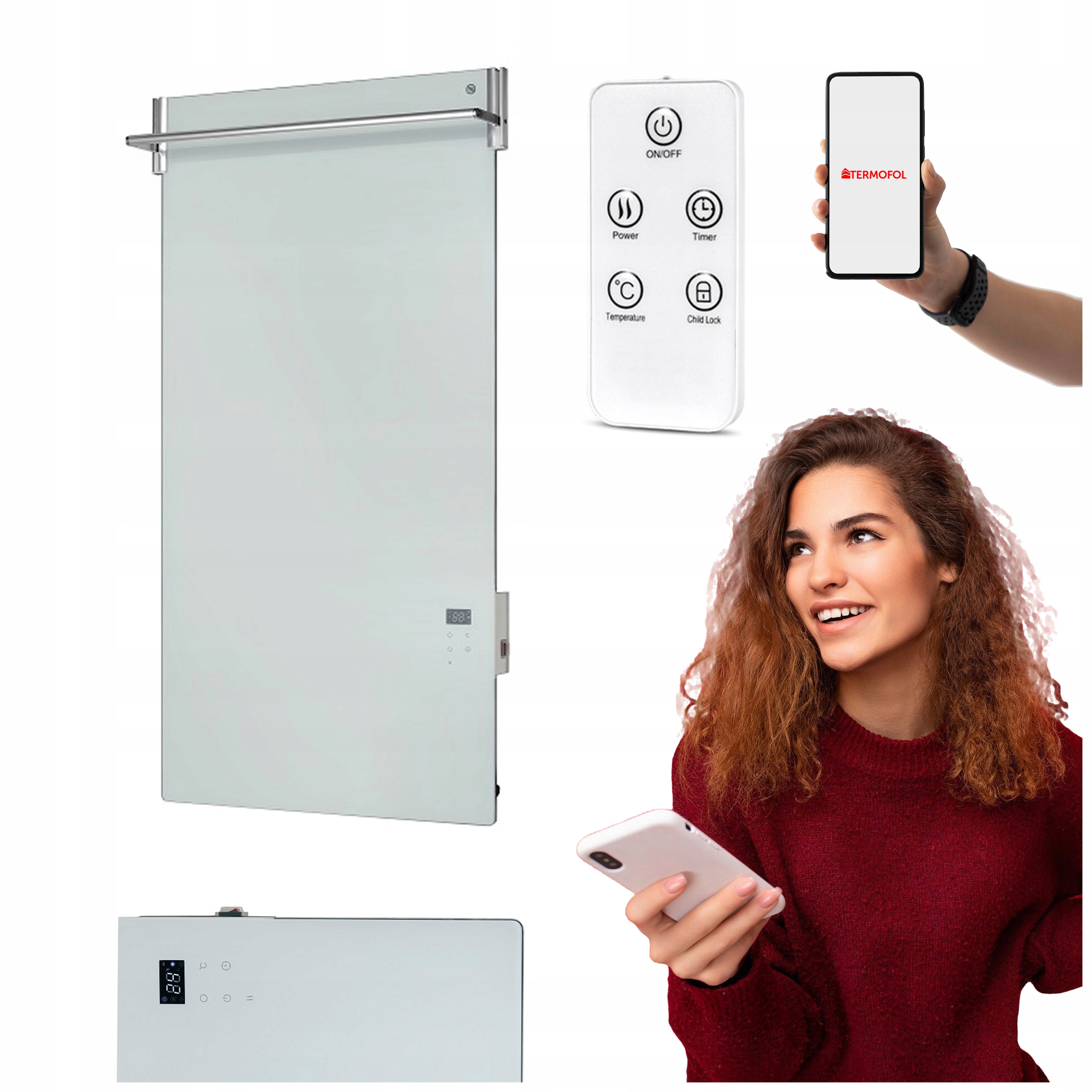 Elektrický Ohrievač Do Kúpeľne Vykurovací Panel Pilot WiFi