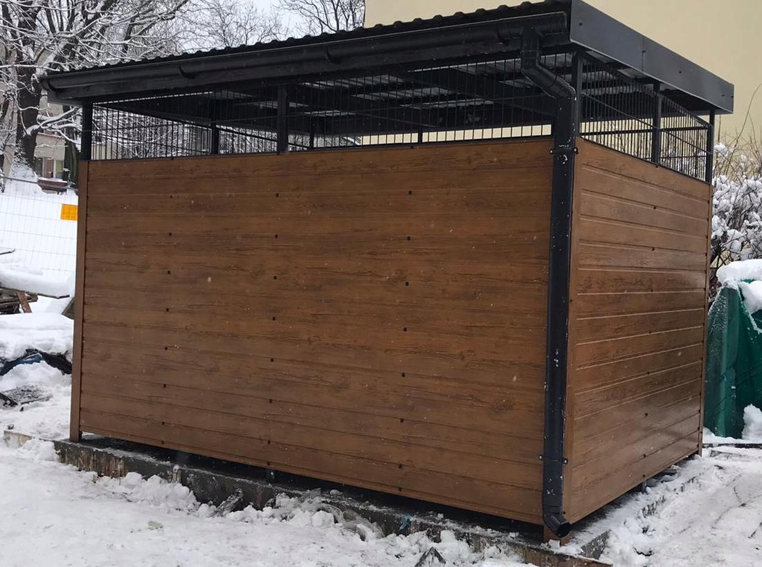 WIATA NA ROWERY , ALTANA ,STOJAK , ZADASZENIE 3x2 Wiata smietnikowa Model 3X2