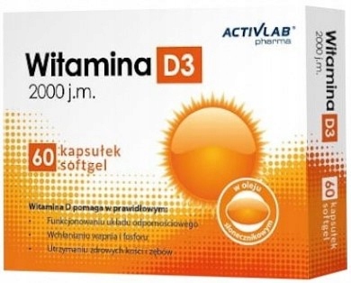 Activlab Pharma Vitamin D3 2000 IU 60 viên