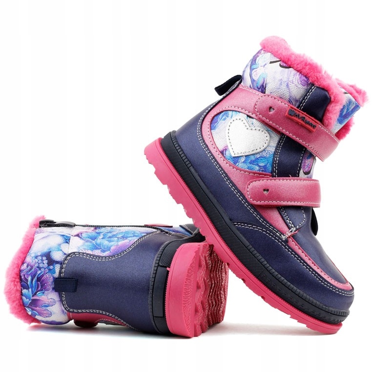 

Trapery ocieplane granatowe w kwiaty 4 zimowe r.28